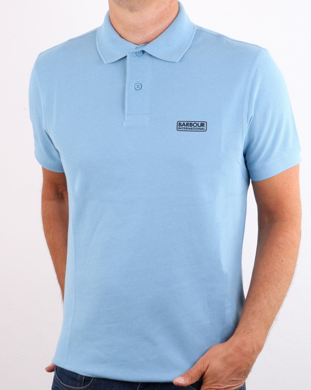 Barbour International Essential Poloshirt Cool Blue