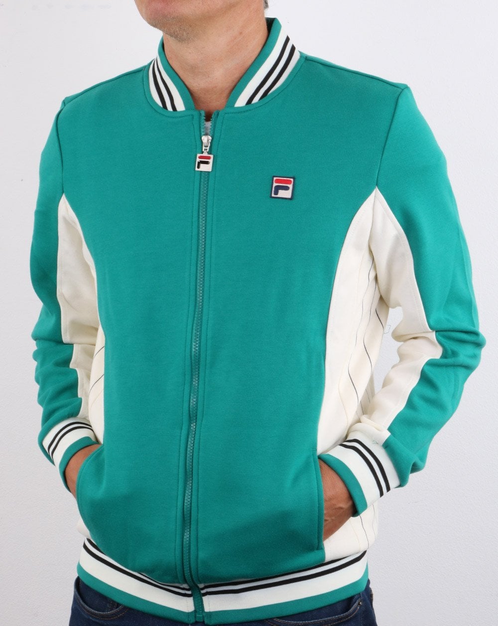 Fila Vintage Mk1 Settanta Track Top Green/Gardenia