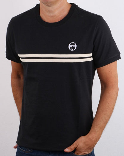 Sergio Tacchini Supermac T-Shirt Schwarz/Ecru