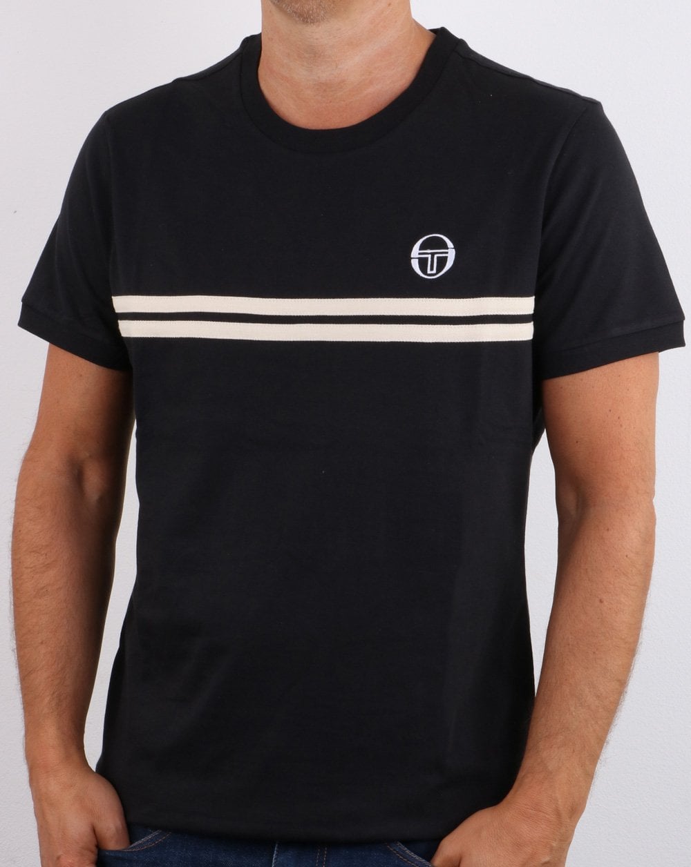 Sergio Tacchini Supermac T-Shirt Schwarz/Ecru