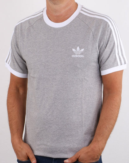Adidas Originals 3-Streifen-T-Shirt Grau