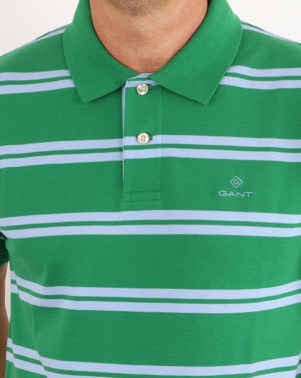 Gant Poloshirt mit Kontraststreifen Grün