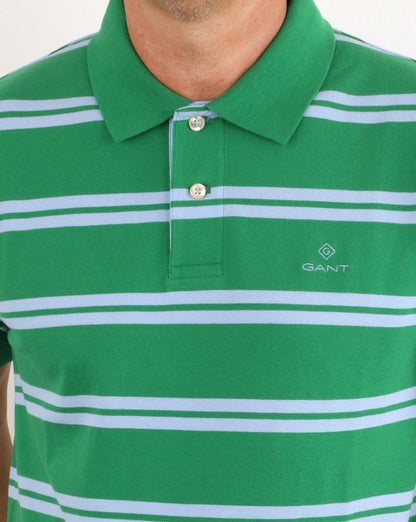 Gant Poloshirt mit Kontraststreifen Grün