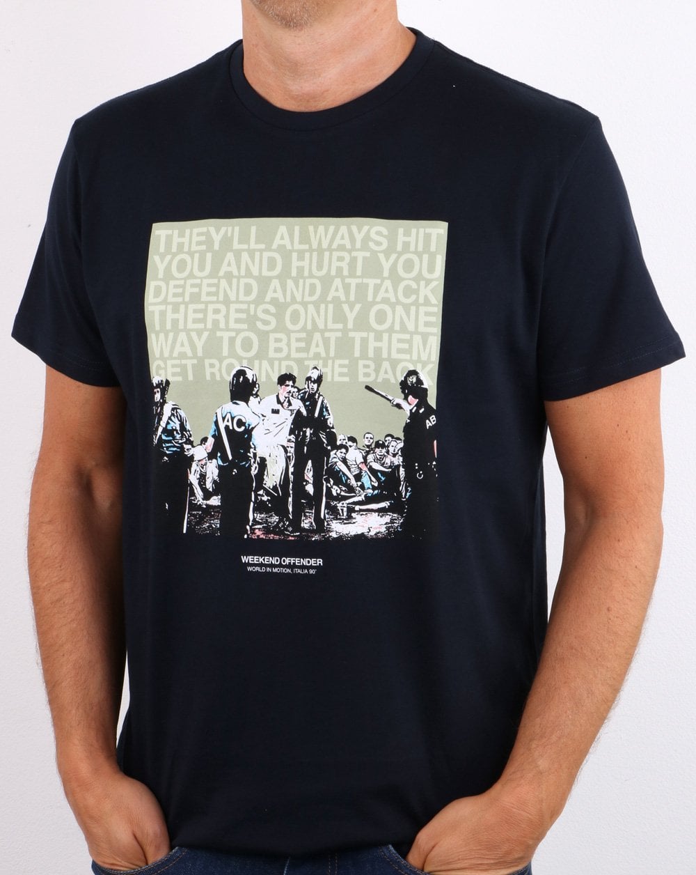 Weekend Offender Fans T-Shirt Marineblau