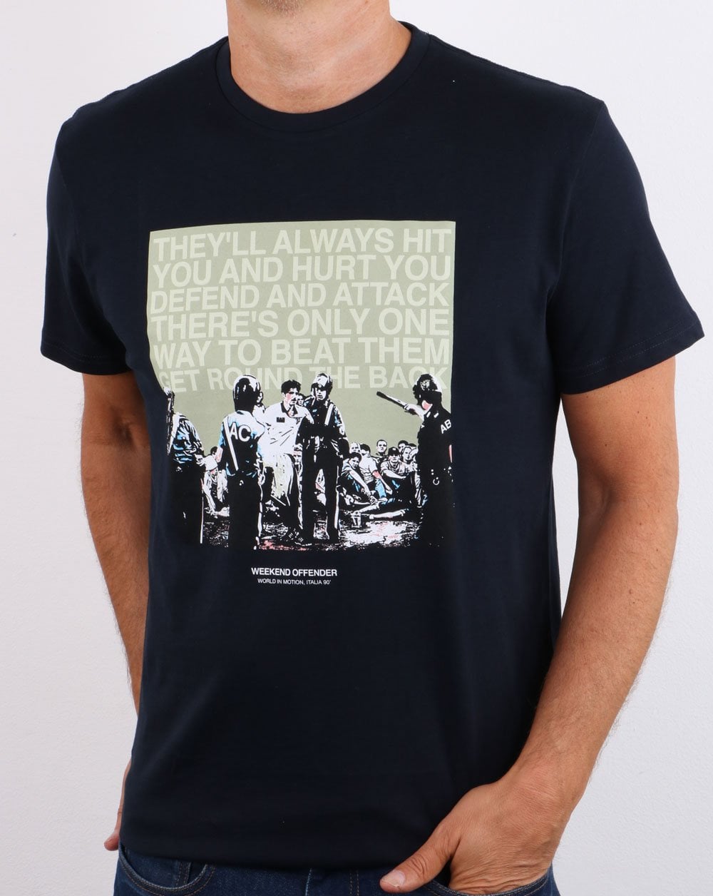 Weekend Offender Fans T-Shirt Marineblau