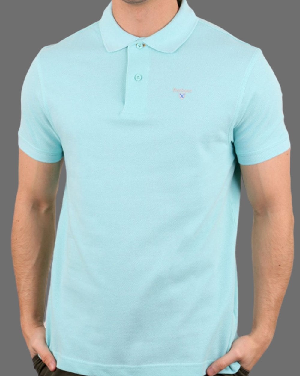 Barbour Sports Polo Aqua Blue