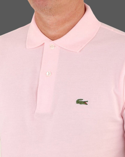 Lacoste – Klassisches Poloshirt in Rosa