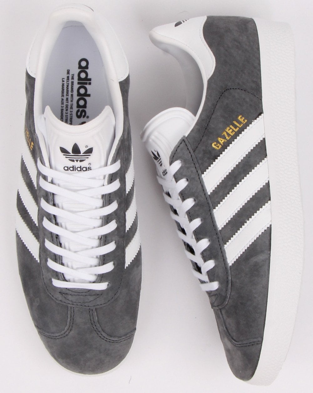 Adidas Gazelle Sneakers Dunkelgrau/Weiß