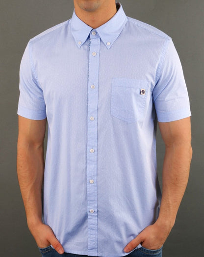 Pretty Green Alba Kurzarmhemd Blau