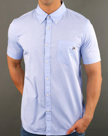 Pretty Green Alba Kurzarmhemd Blau