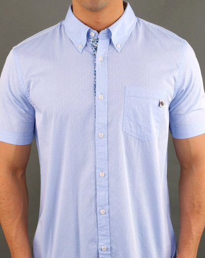 Pretty Green Alba Kurzarmhemd Blau