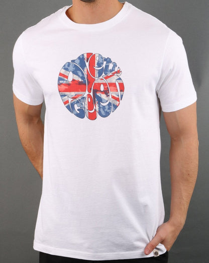 Pretty Green 80s Casuals Uj T-Shirt Weiß