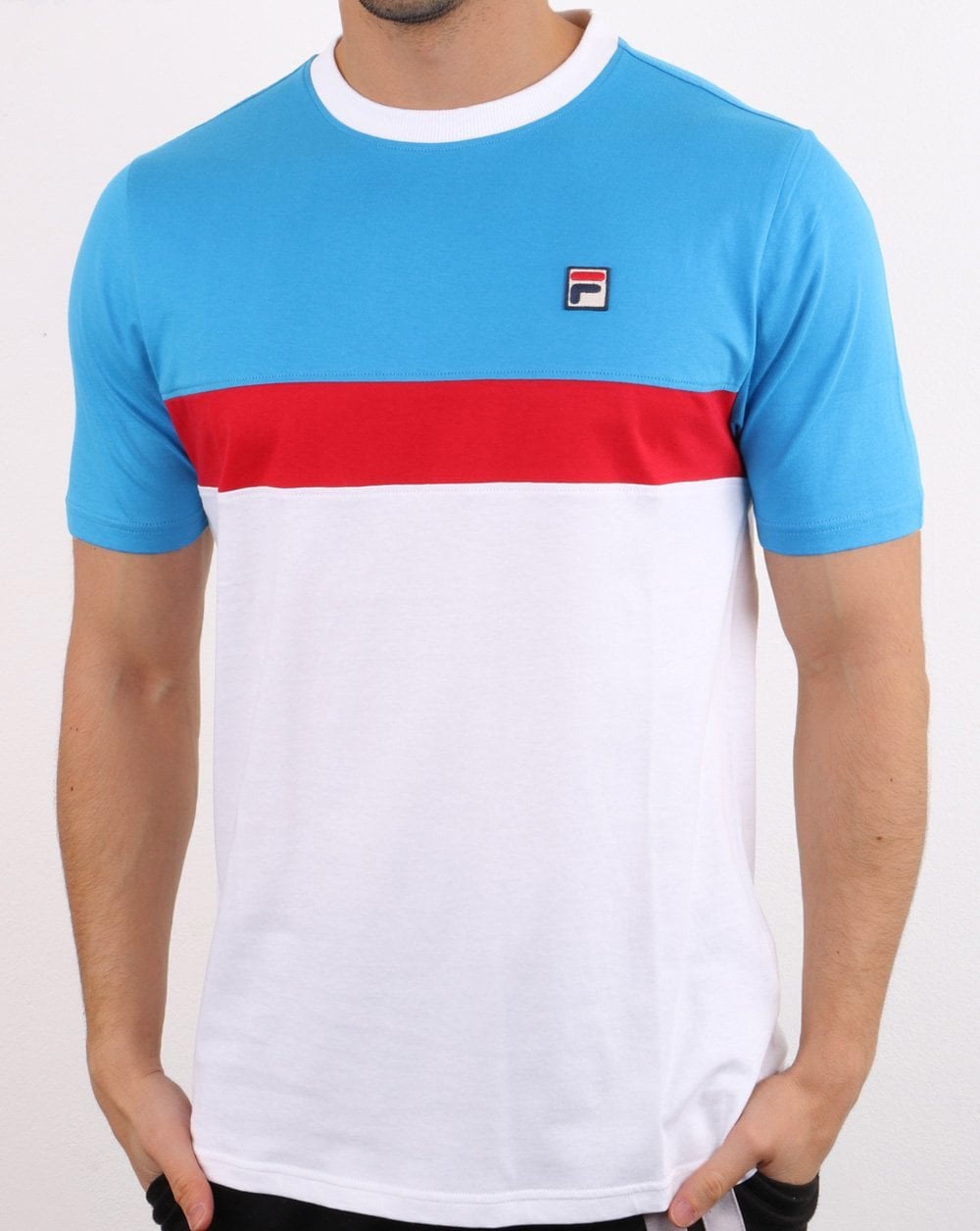 Fila Vintage Colours T-Shirt Weiß/Blau/Rot