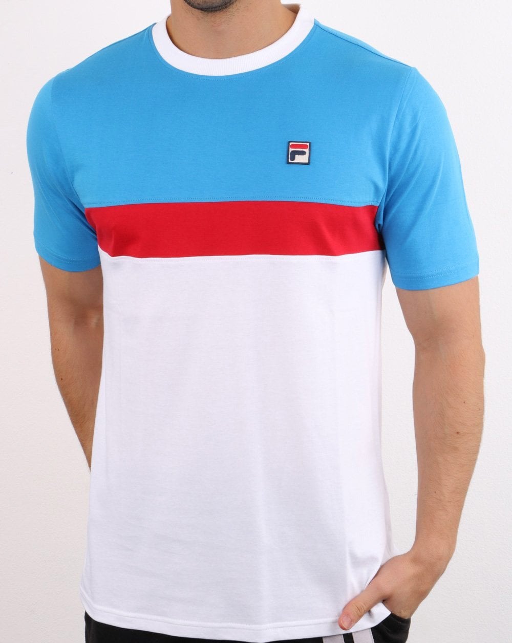 Fila Vintage Colours T-Shirt Weiß/Blau/Rot