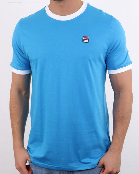 Fila Vintage Ringer T Shirt True Blue/White