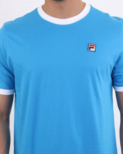 Fila Vintage Ringer T-Shirt True Blau/Weiß
