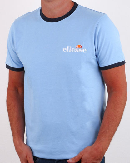 Ellesse – Ringer-T-Shirt, Himmelblau