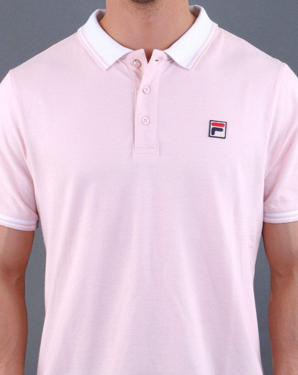 Fila Vintage Contrast Poloshirt Rosa