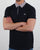 Weekend Offender Check Collared Polo Shirt Navy