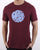 Pretty Green 80s Casual T-Shirt Claret/Sky Blue - exclusive