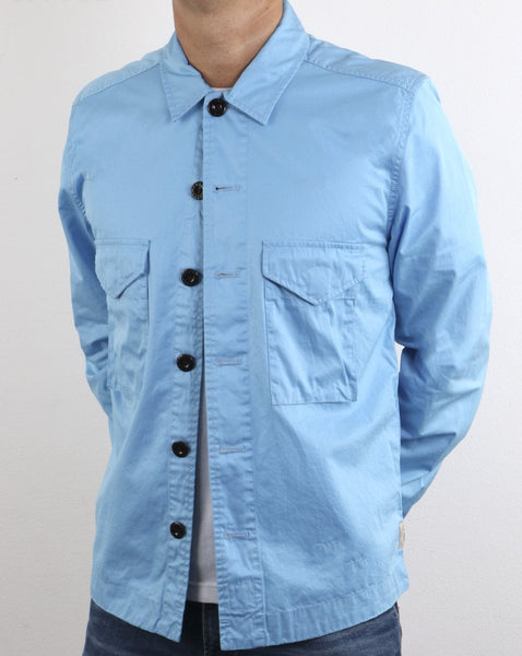 Pretty Green Connor Overshirt Light Blue