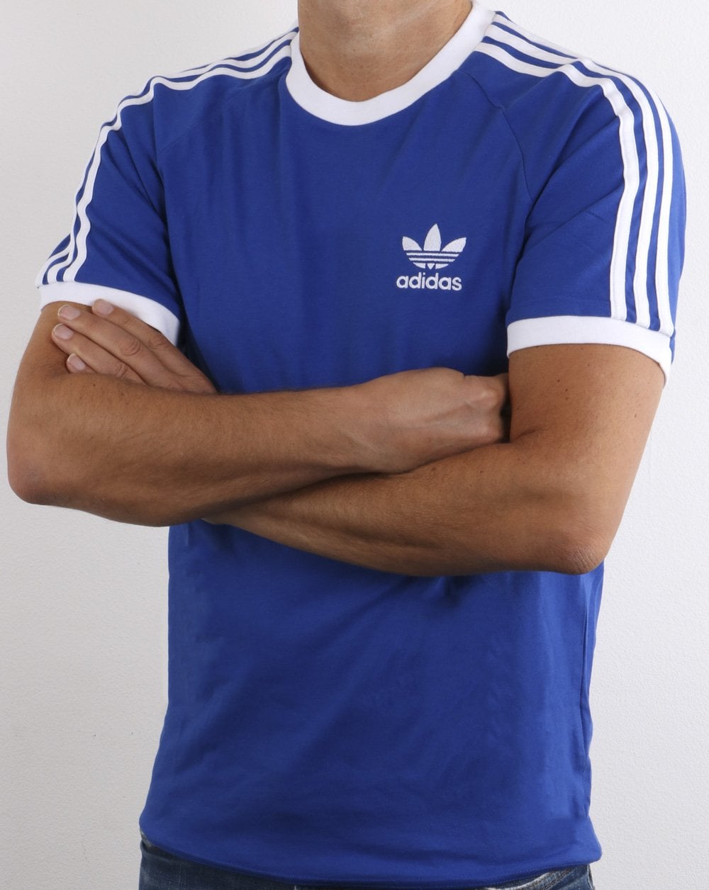 Adidas Originals 3-Streifen-T-Shirt Königsblau
