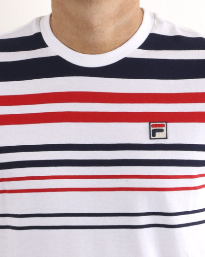 Fila Vintage Business T-Shirt Weiß/Marineblau/Rot