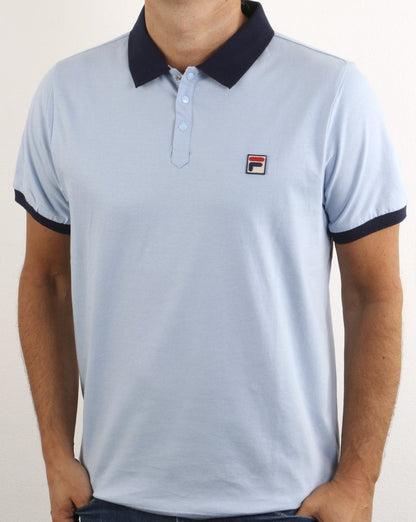 Fila Vintage Panatta Poloshirt Himmelblau