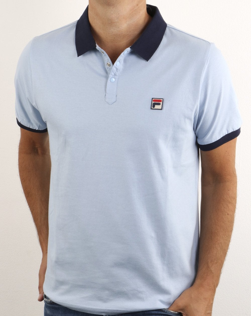 Fila Vintage Panatta Poloshirt Himmelblau
