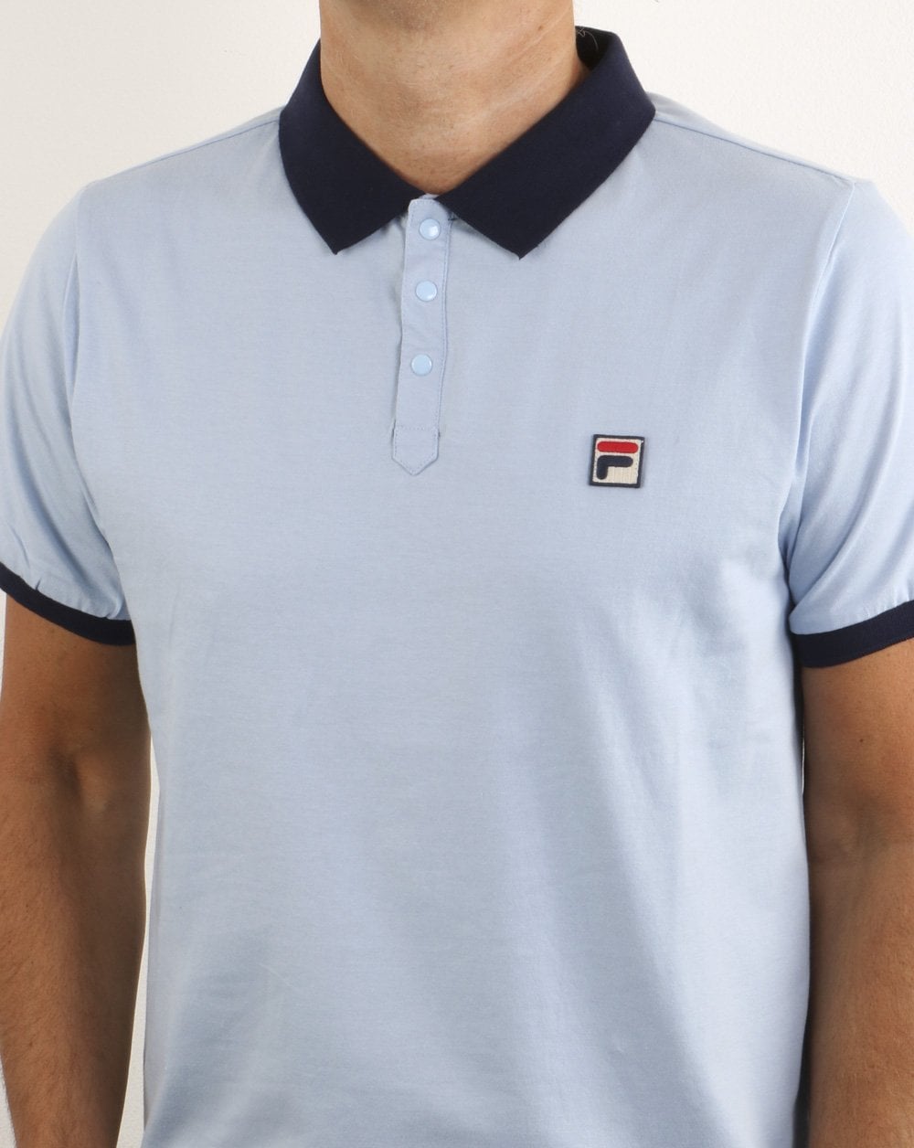 Fila Vintage Panatta Poloshirt Himmelblau