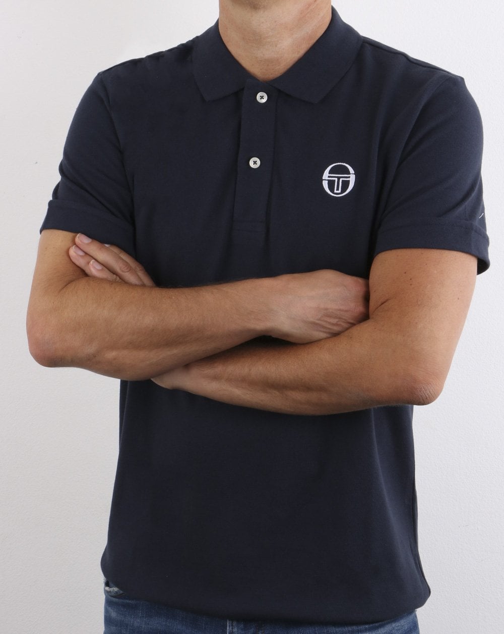 Sergio Tacchini Klassisches Poloshirt Marineblau
