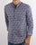 Benetton Grandad Collar Floral Shirt Navy