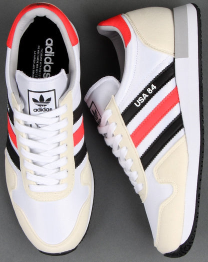 Adidas USA 84 Turnschuhe Weiß/Schwarz/Rot