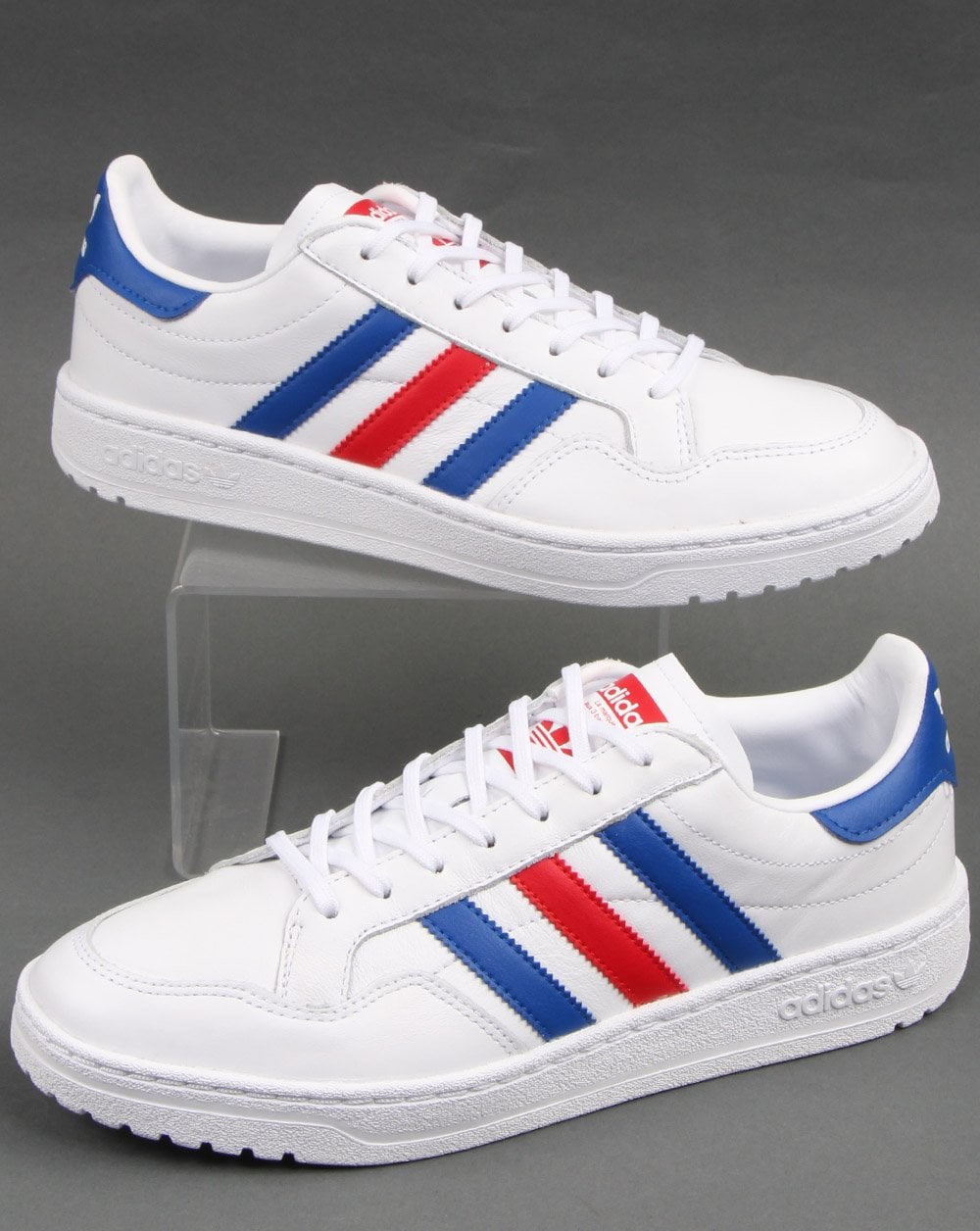 Adidas Team Court Sneakers Weiß/Royalblau/Scharlachrot