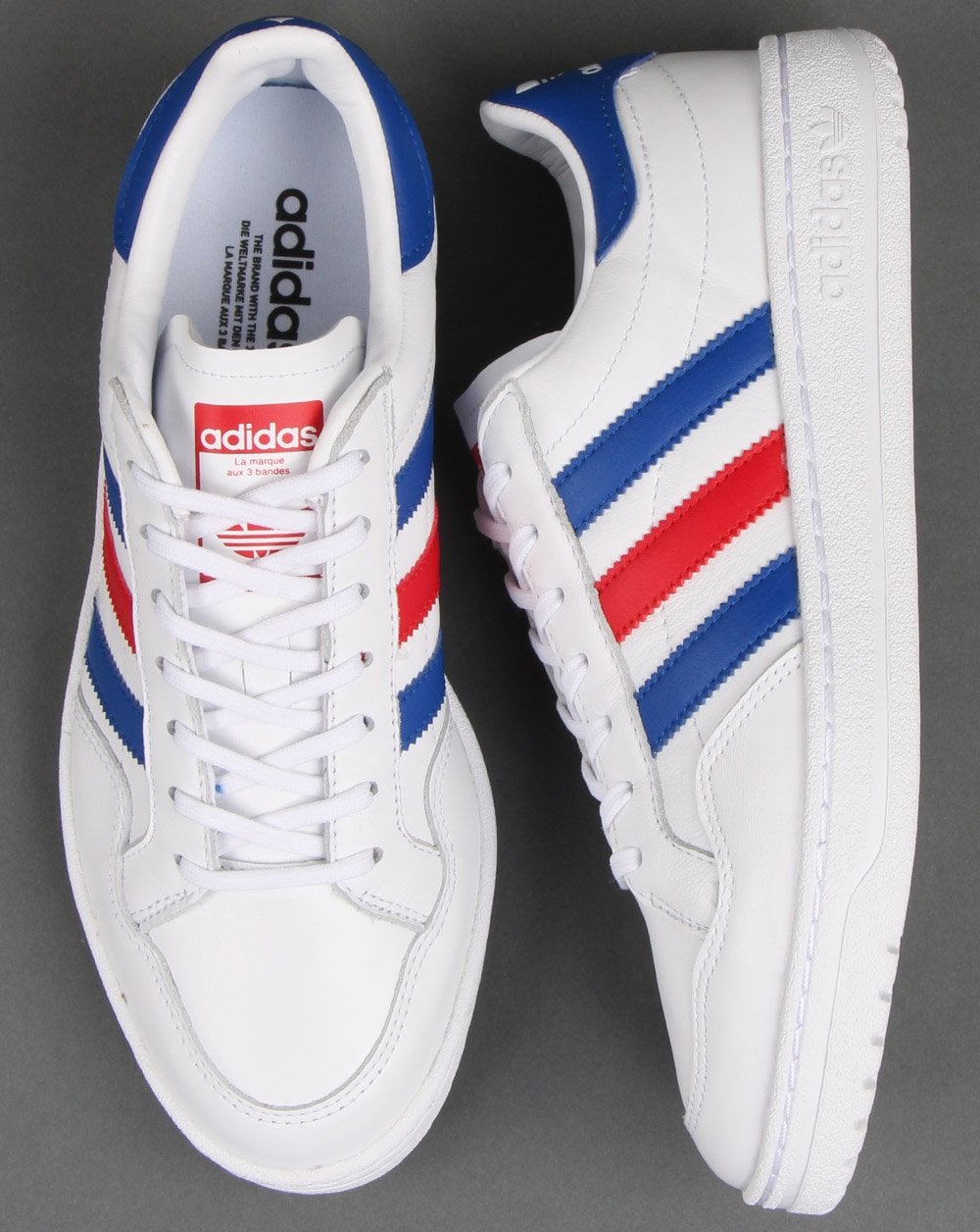 Adidas Team Court Sneakers Weiß/Royalblau/Scharlachrot