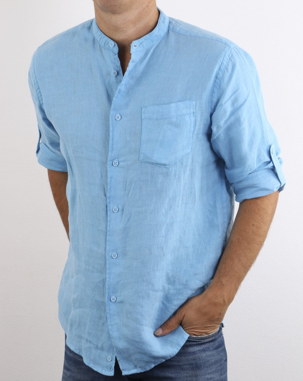 Benetton Langarmhemd Blau