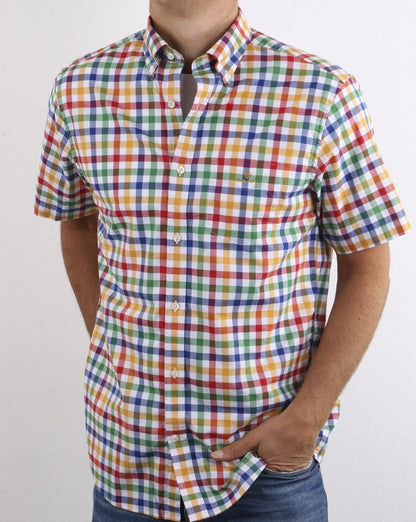 Gant – Gingham-Hemd in Ivy Gold