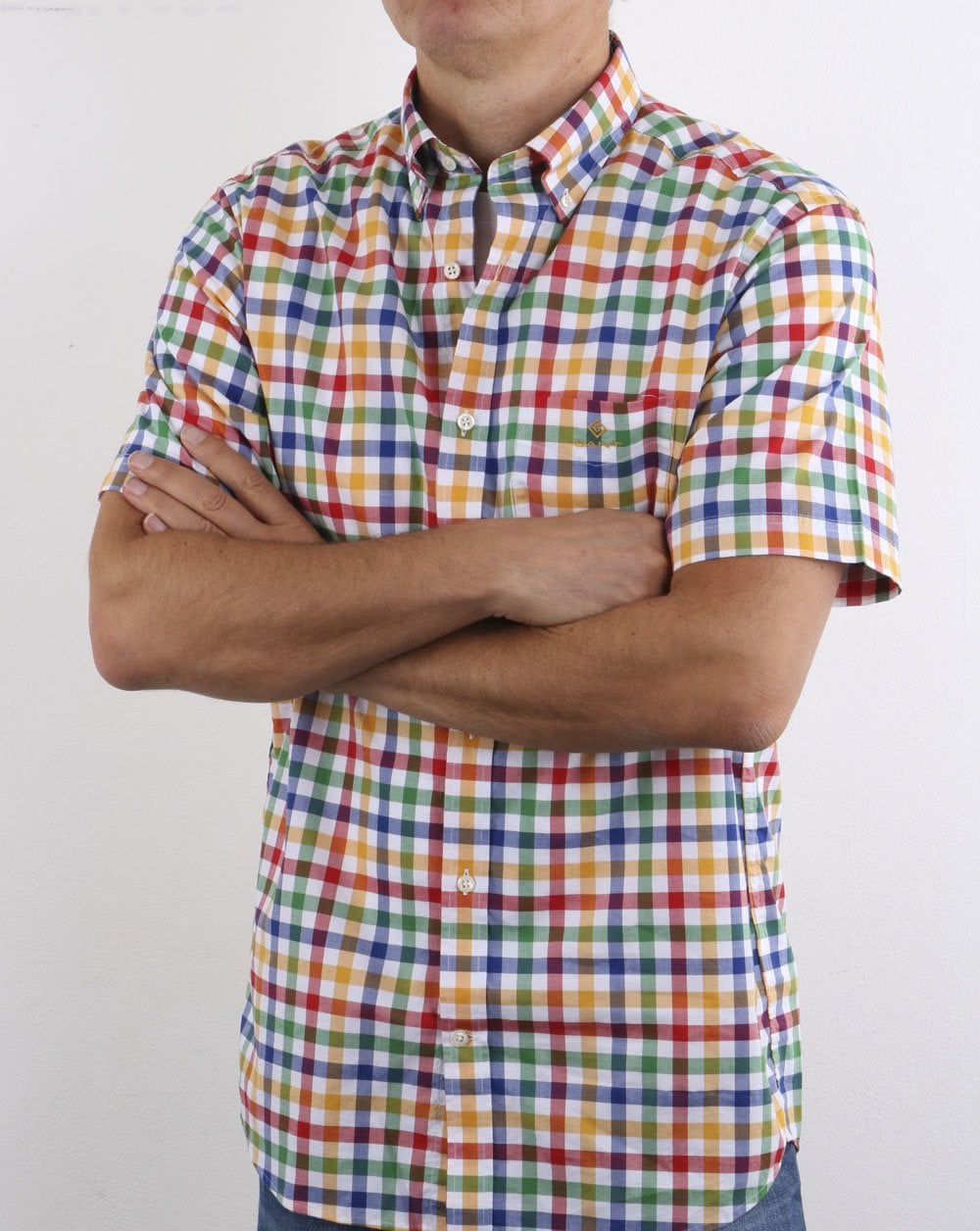 Gant – Gingham-Hemd in Ivy Gold