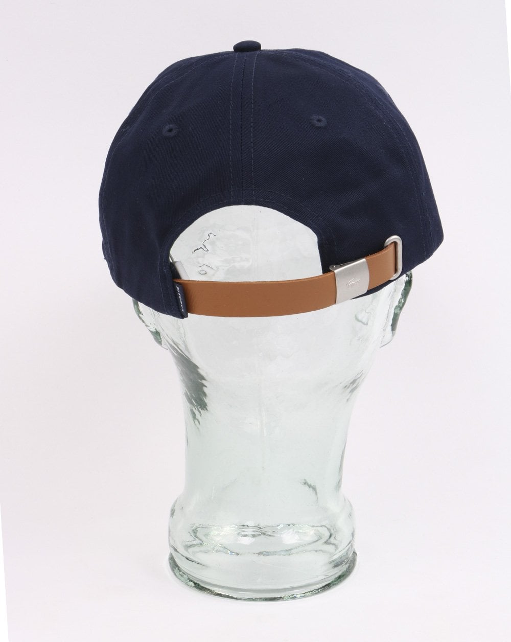 Lacoste – Baumwollkappe mit Kontrastriemen, Marineblau