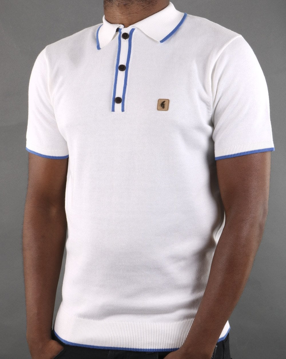 Gabicci Vintage Linekar Poloshirt Weiß