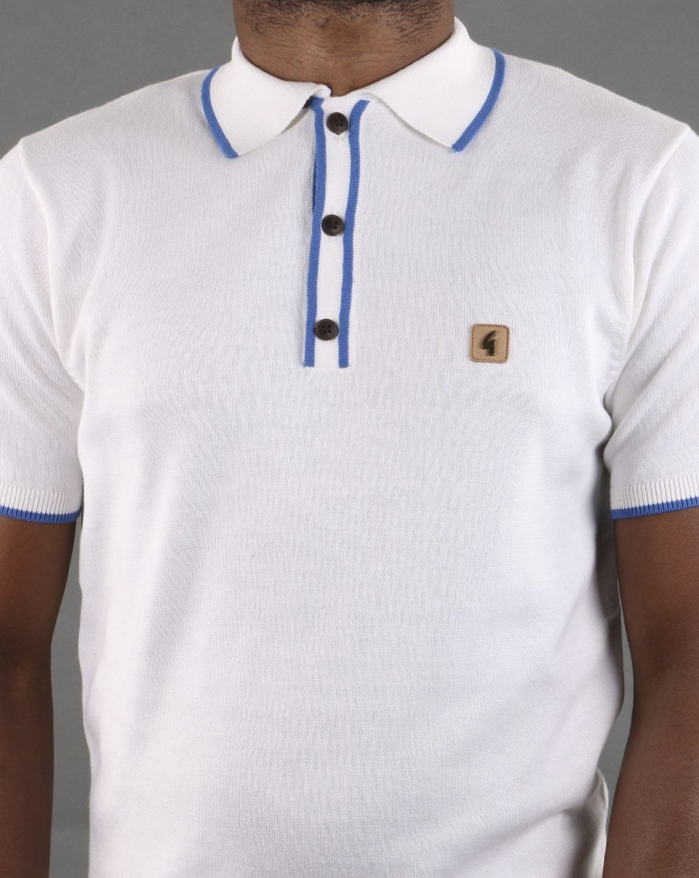 Gabicci Vintage Linekar Poloshirt Weiß