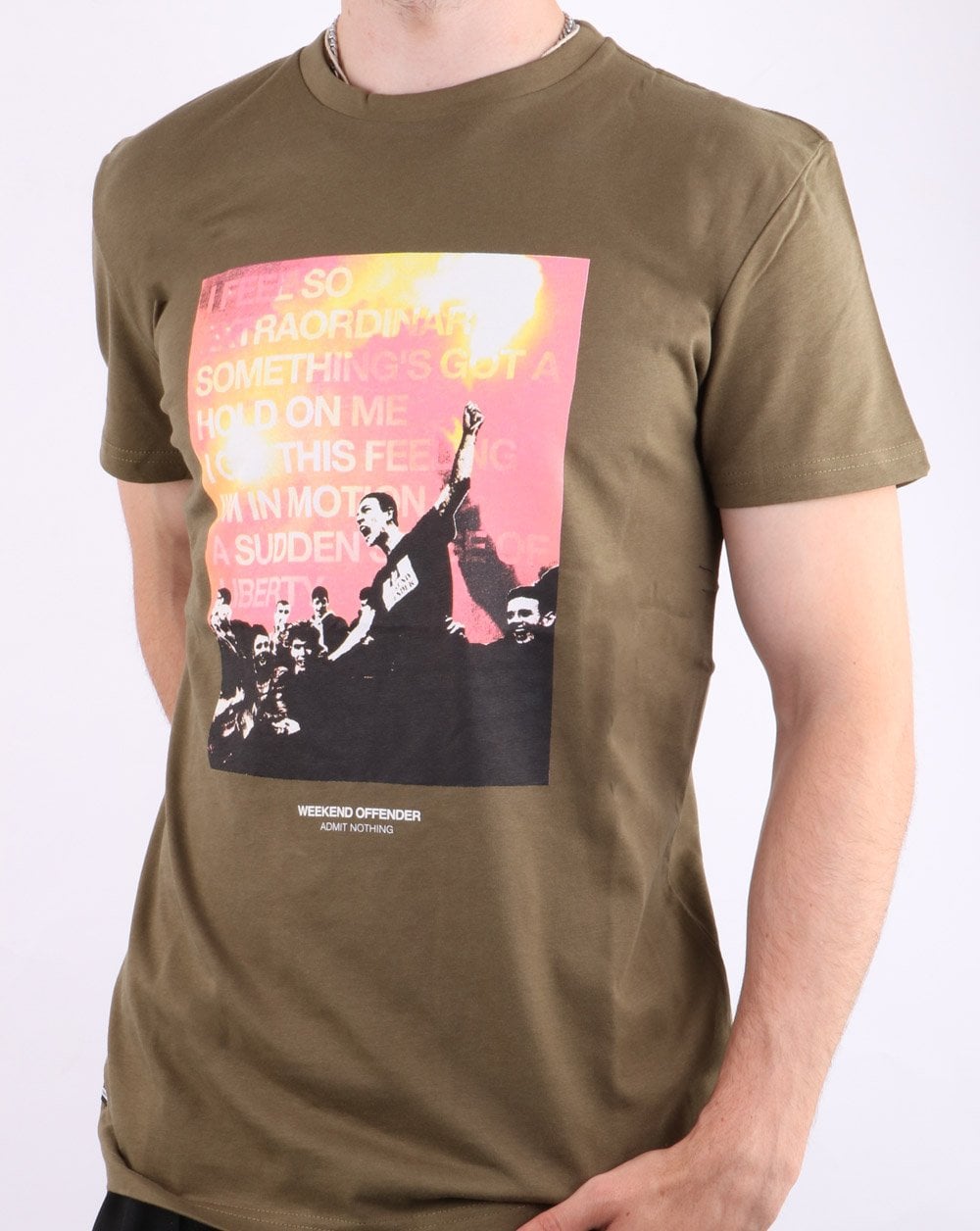 Weekend Offender True Faith T Shirt Military Green