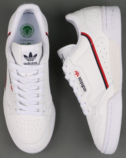 Adidas Continental 80 Vegane Turnschuhe Weiß/Marineblau/Rot