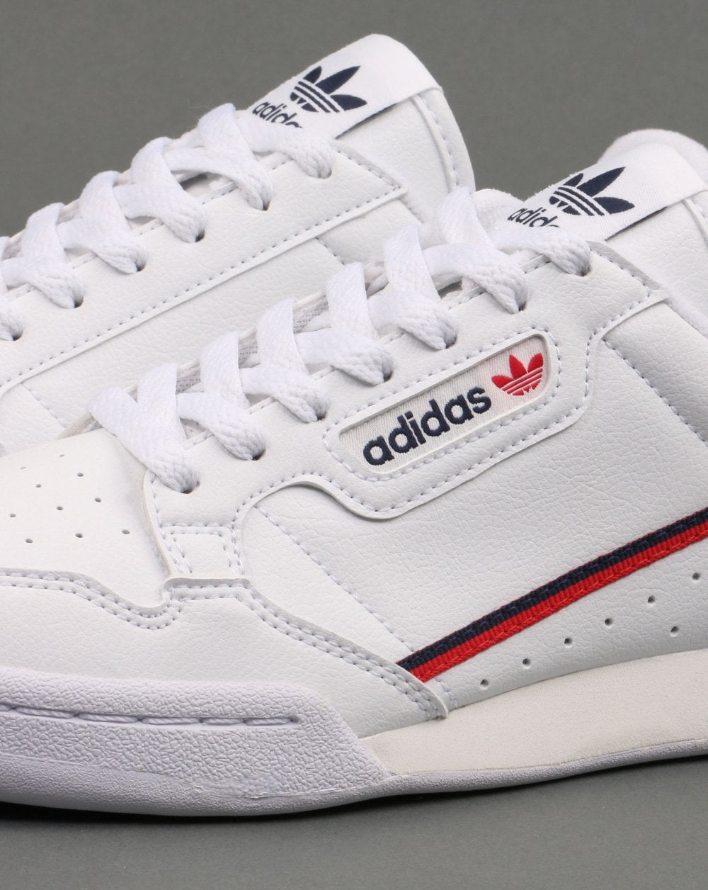 Adidas Continental 80 Vegane Turnschuhe Weiß/Marineblau/Rot