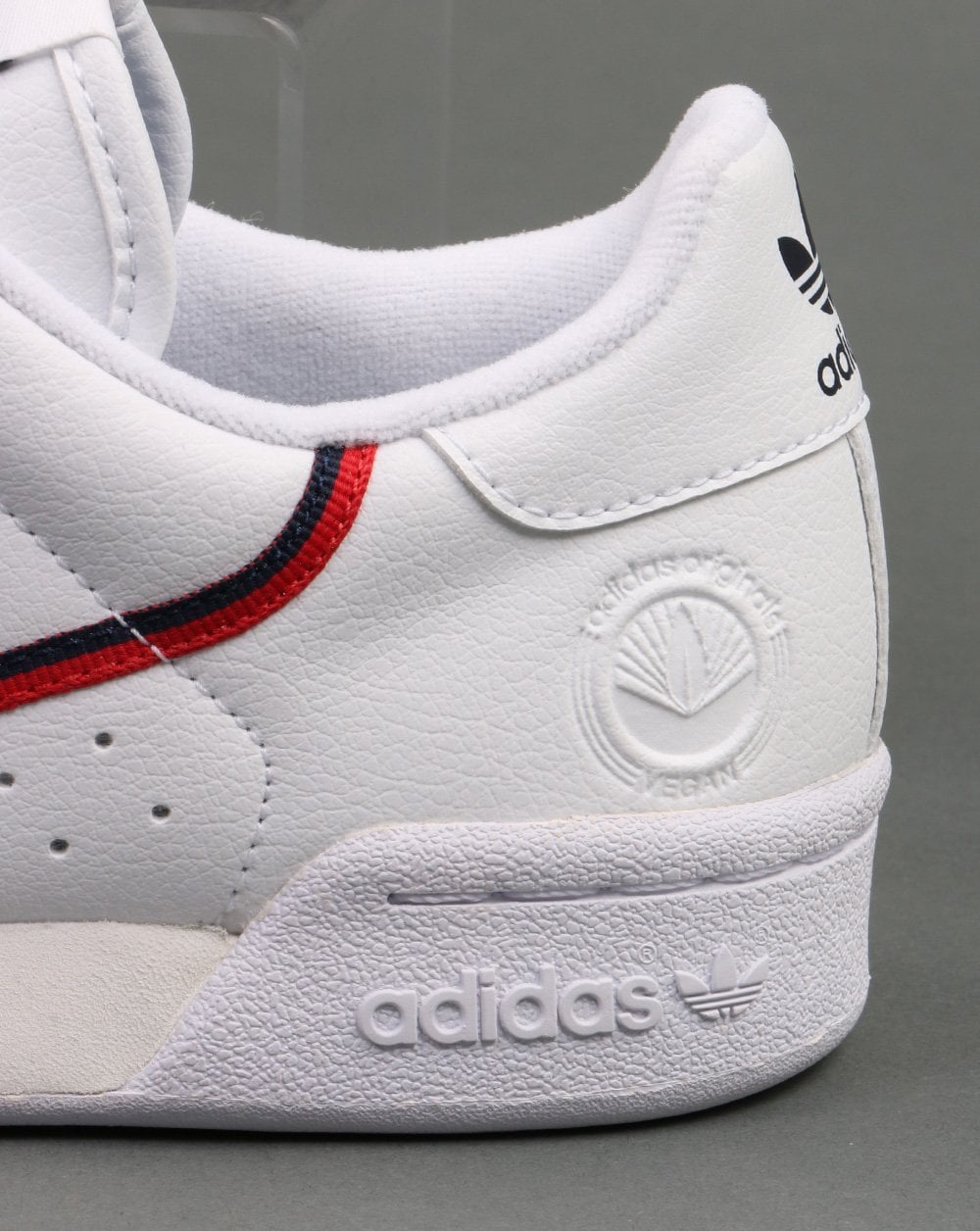 Adidas Continental 80 Vegane Turnschuhe Weiß/Marineblau/Rot