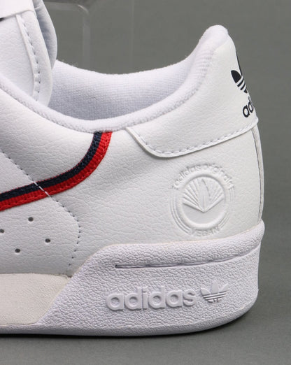 Adidas Continental 80 Vegane Turnschuhe Weiß/Marineblau/Rot