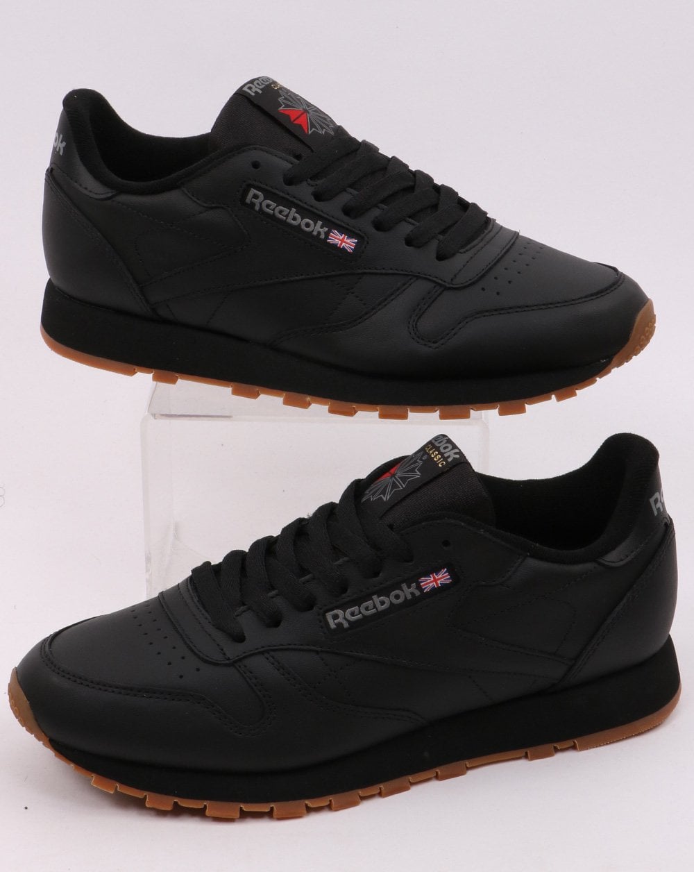 Reebok Classic Leder-Sneaker Schwarz/Gummi