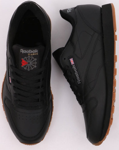 Reebok Classic Leder-Sneaker Schwarz/Gummi