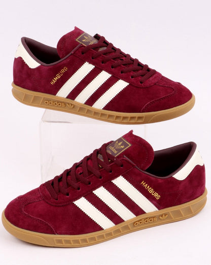 Adidas Hamburg Sneakers Burgund/Weiß