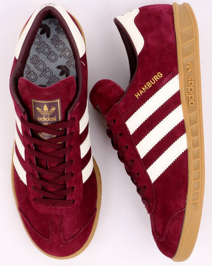 Adidas Hamburg Sneakers Burgund/Weiß